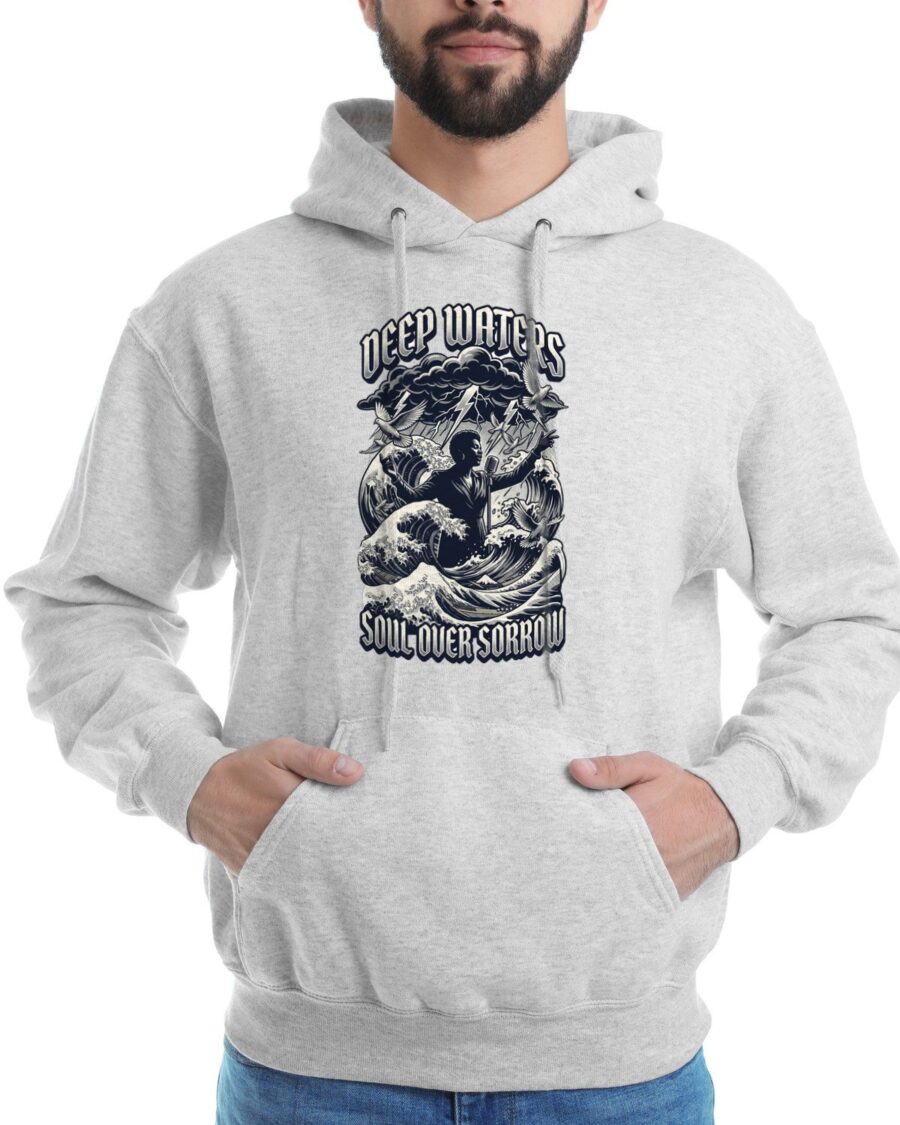 Vintage Soul Stormy Waters Rap Tee Hoodie — lifestyle photo
