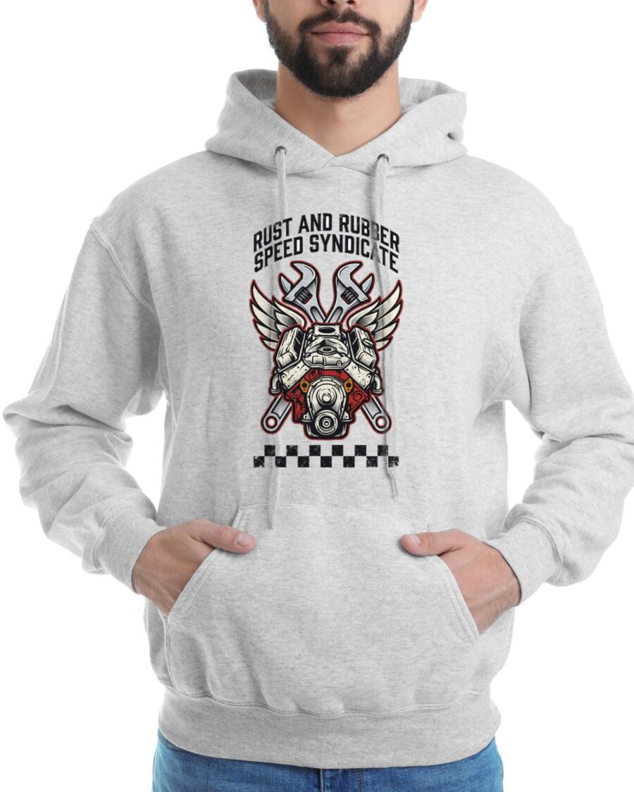 Rust And Rubber Speed Syndicate Hoodie — lifestyle photo