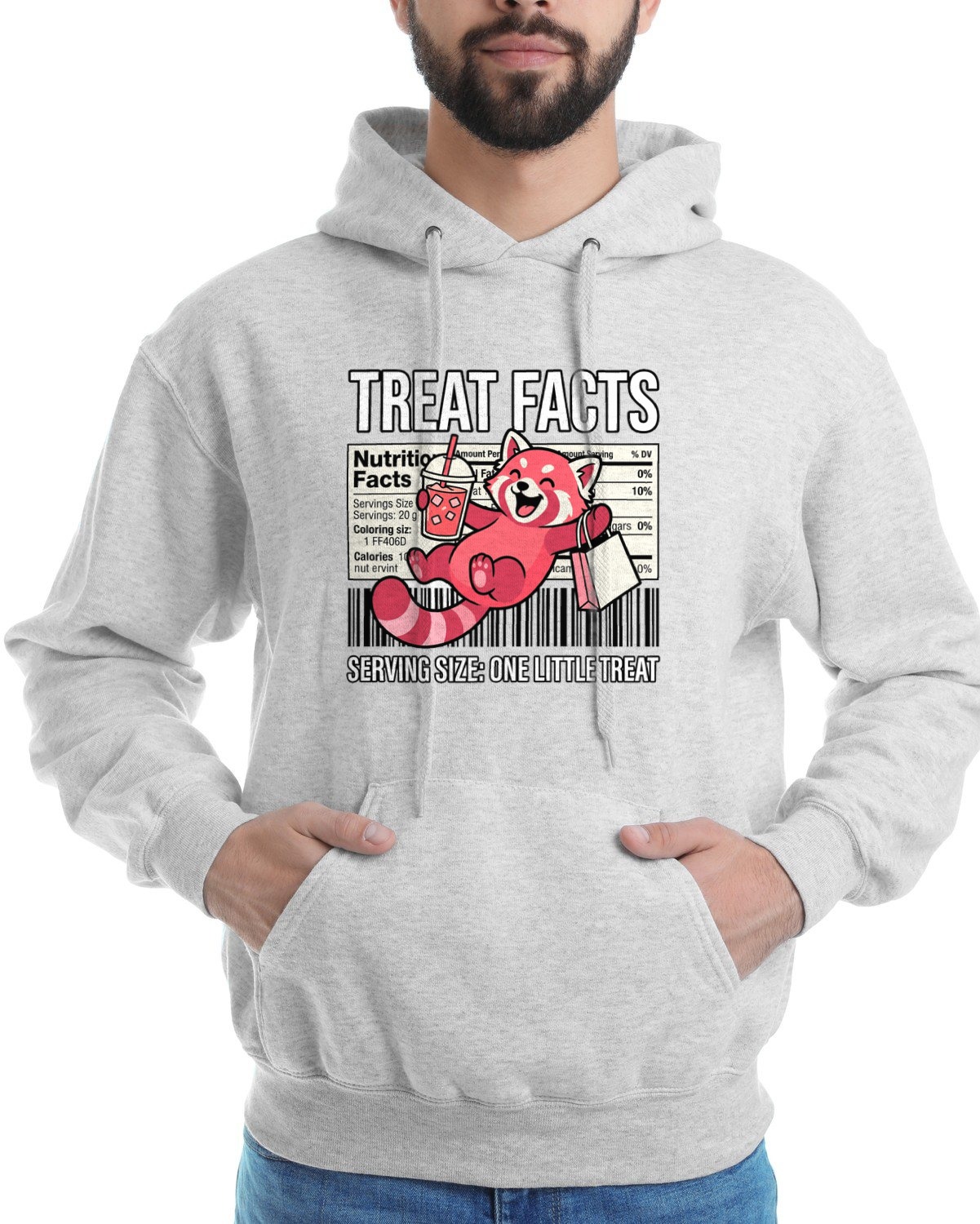 Serving Size One Little Treat Label Hoodie — lifestyle photo