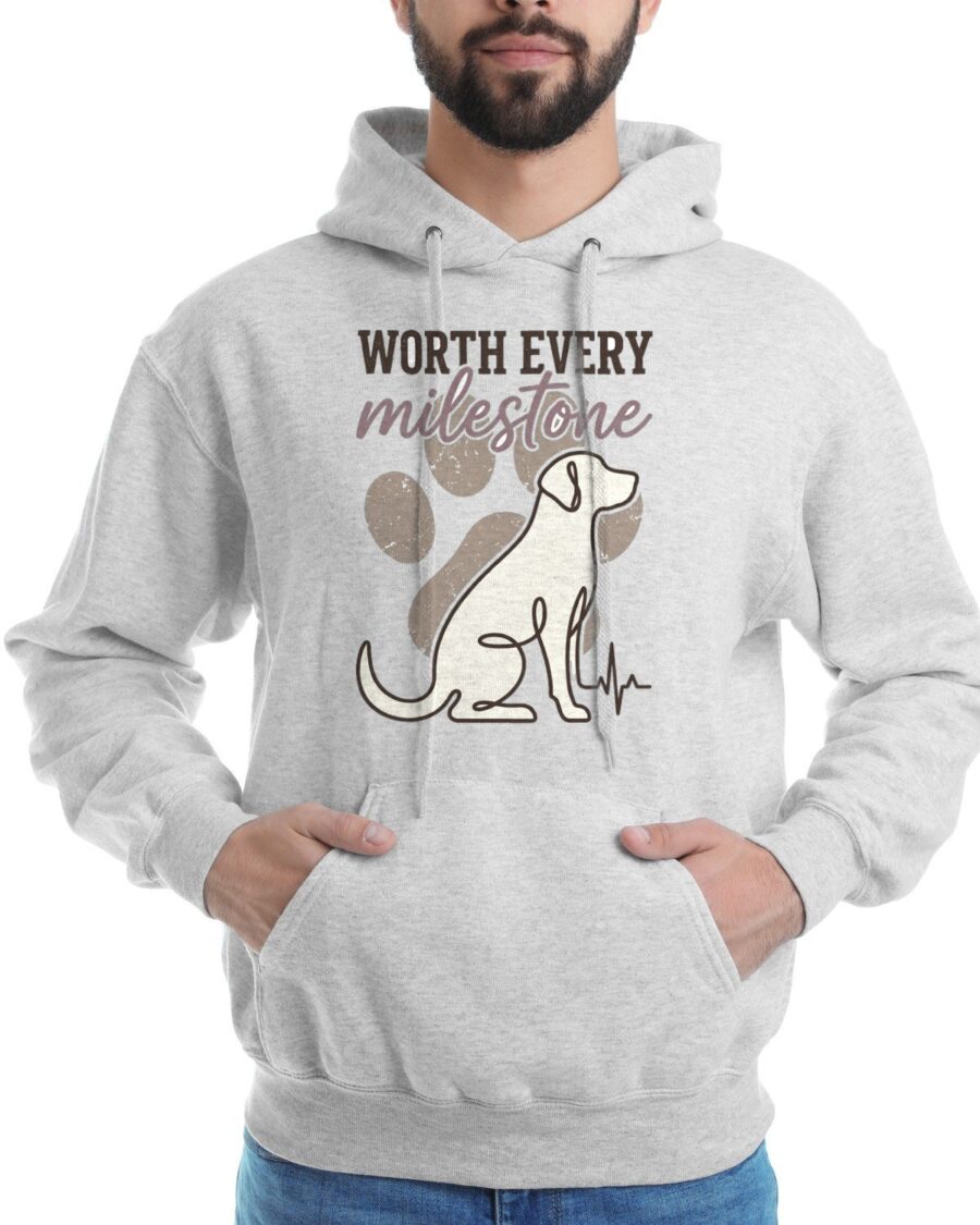 Worth Every Milestone Rescue Tee Hoodie — lifestyle photo