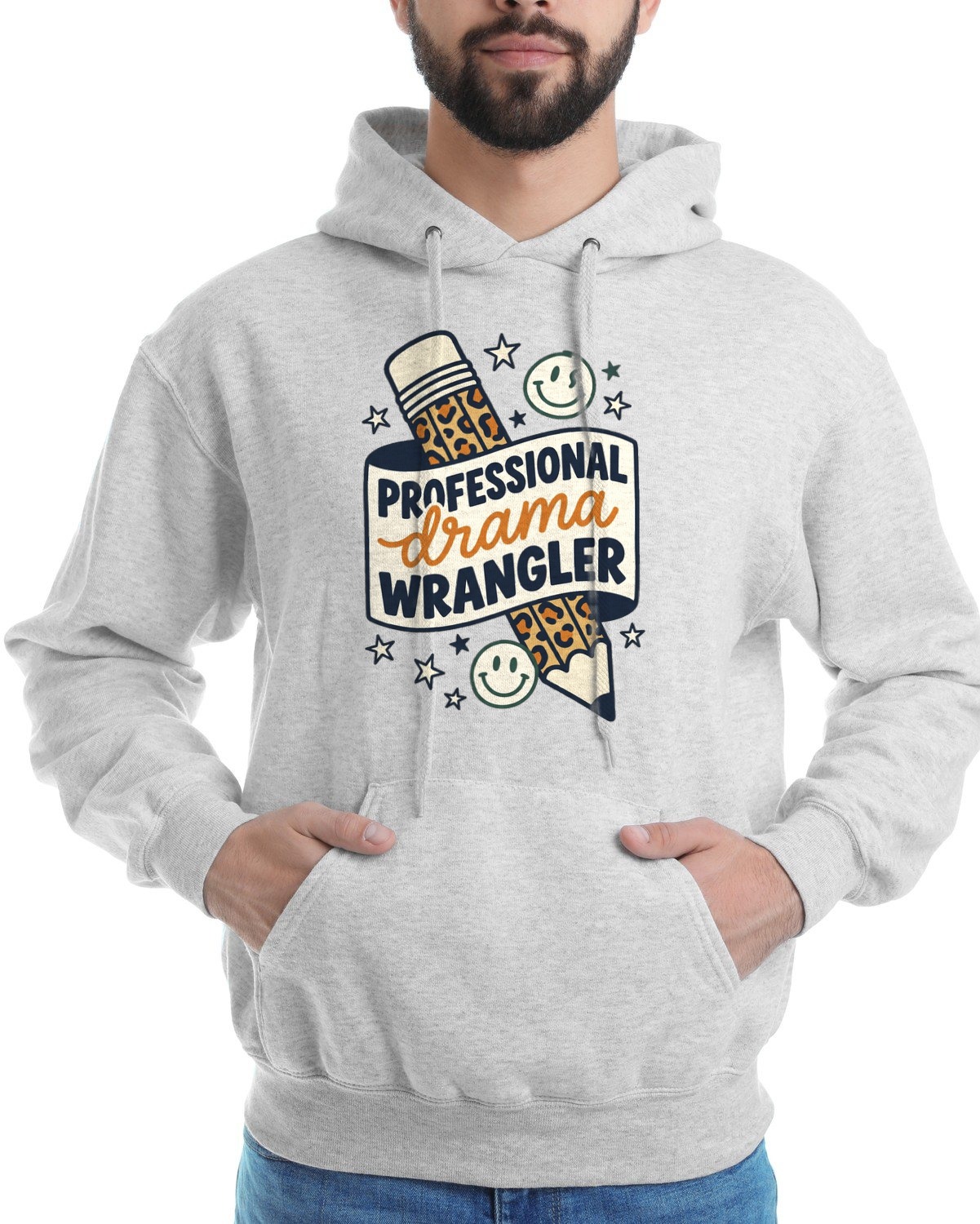 Professional Drama Wrangler Chaos Tee Hoodie — lifestyle photo
