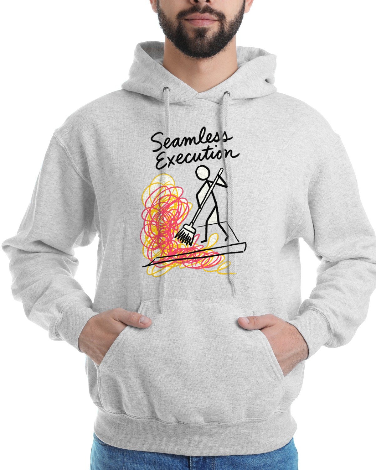 Seamless Execution Crayon Scribble Hoodie — lifestyle photo