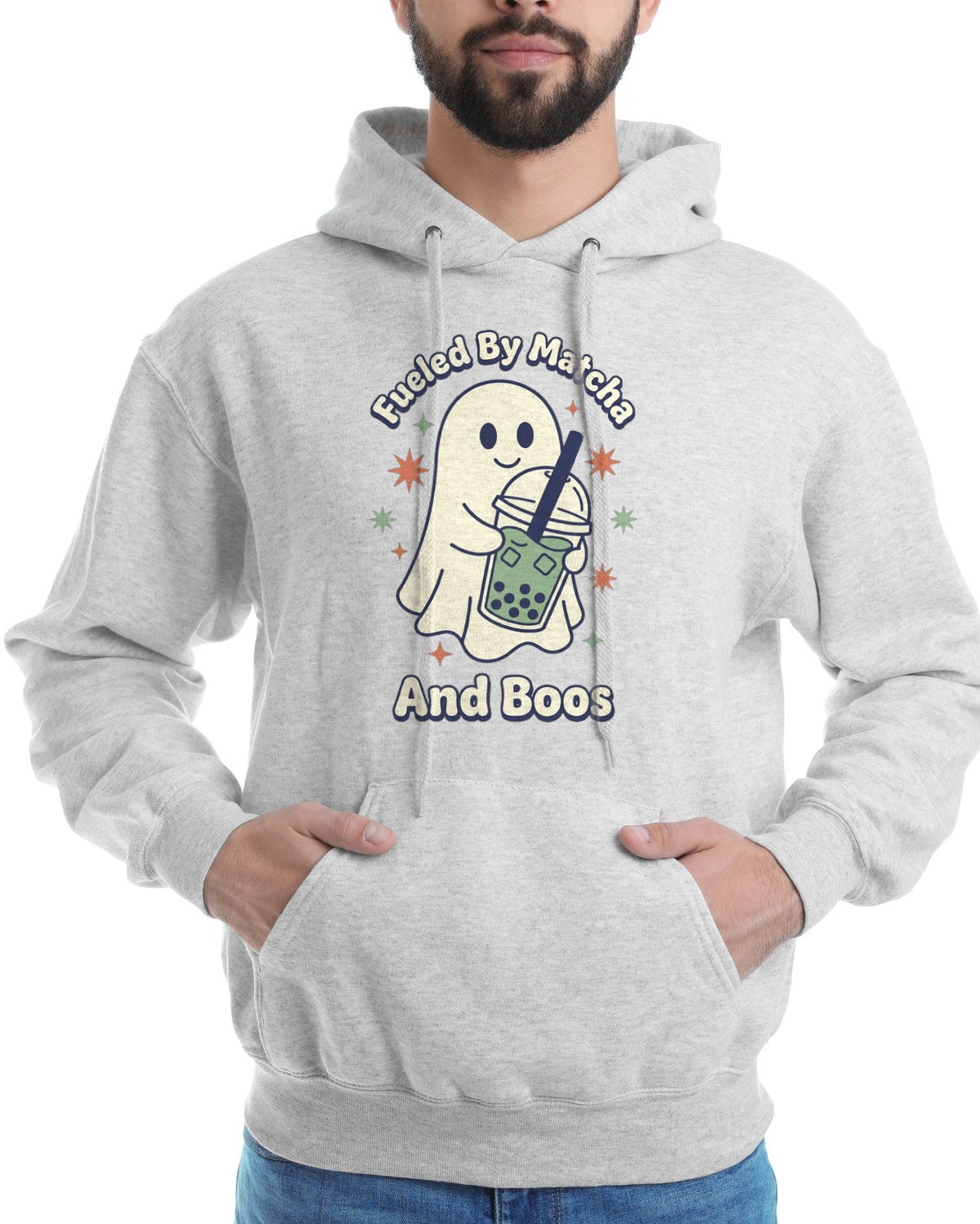 Fueled By Matcha And Boos Hoodie — lifestyle photo