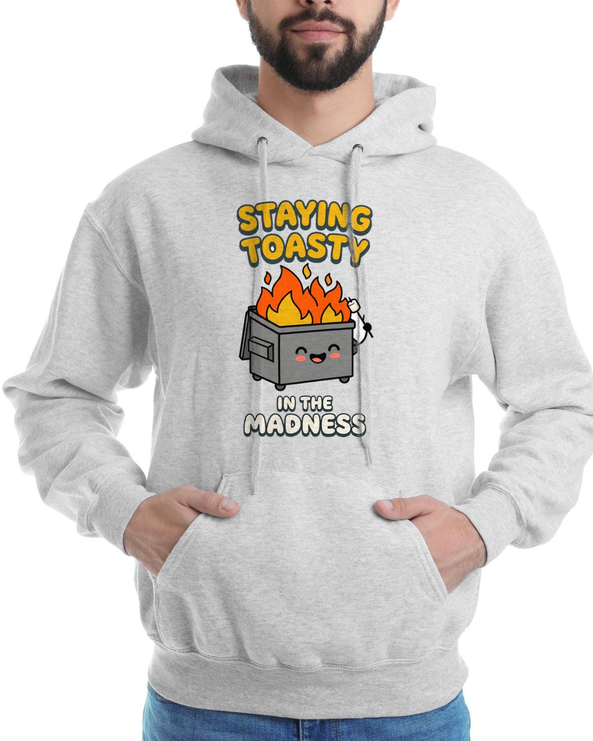 Cozy Chaos Marshmallow Roast Hoodie — lifestyle photo