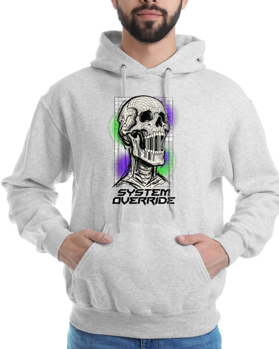 Bio-Hack Syndicate Acid Grid Hoodie — lifestyle photo
