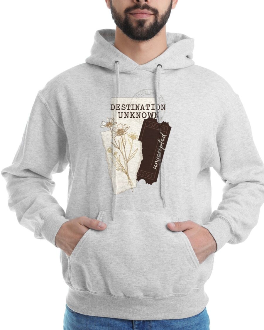 Roam Far Collect Memories Journal Tee Hoodie — lifestyle photo