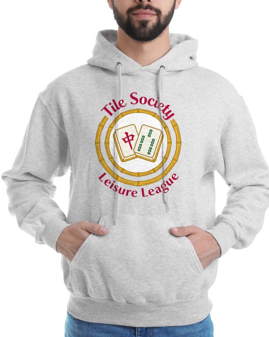 Bamboo Tile Social Club Emblem Hoodie — lifestyle photo