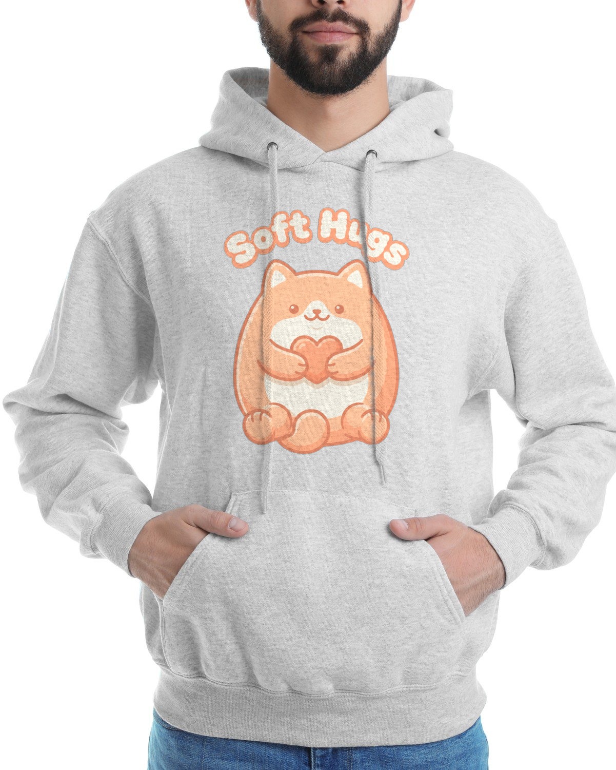 Soft Squeeze Support Plush Cat Hoodie — lifestyle photo