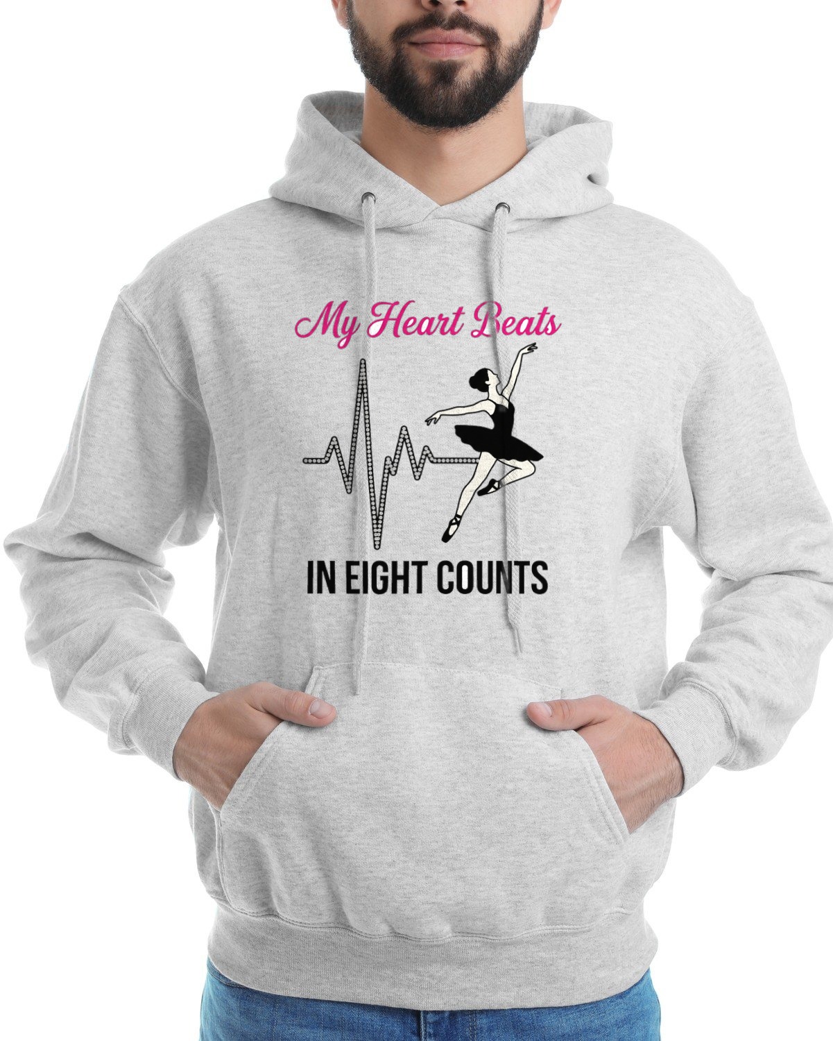 My Heart Beats In Eight Counts Hoodie — lifestyle photo