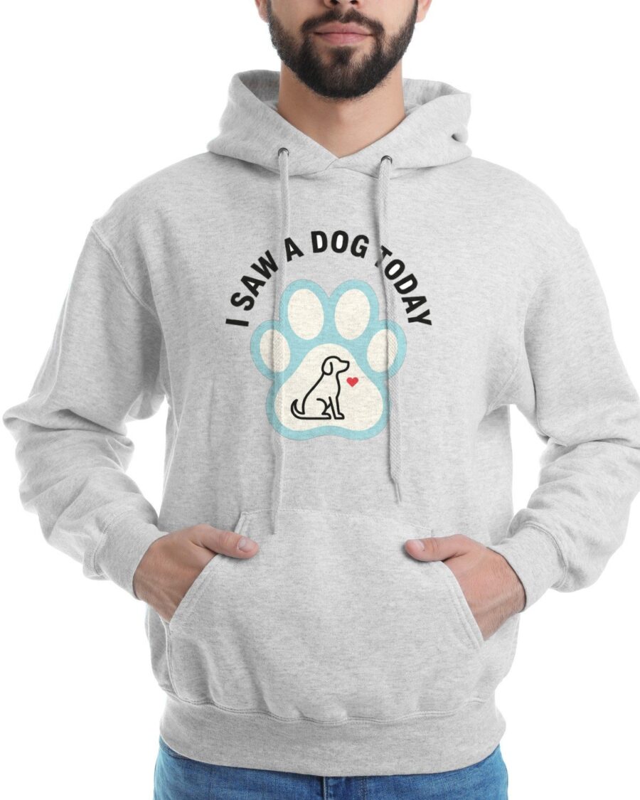 Paw Print Badge Joy Sighting Hoodie — lifestyle photo