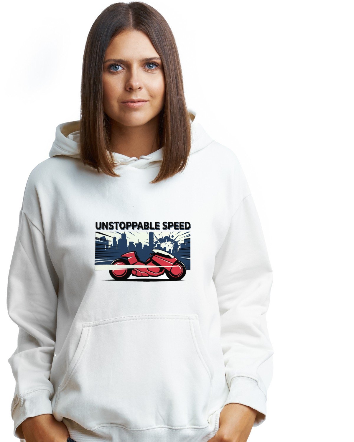 Neo-Metropolis Velocity Drifter Hoodie — lifestyle photo