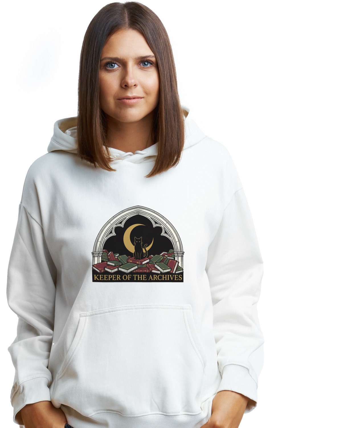 Keeper Of The Midnight Archives Hoodie — lifestyle photo