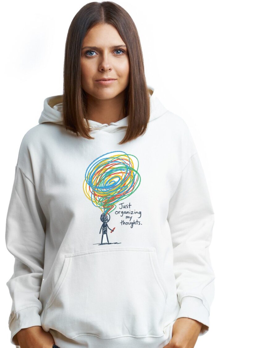 Organizing My Chaos Crayon Tee Hoodie — lifestyle photo