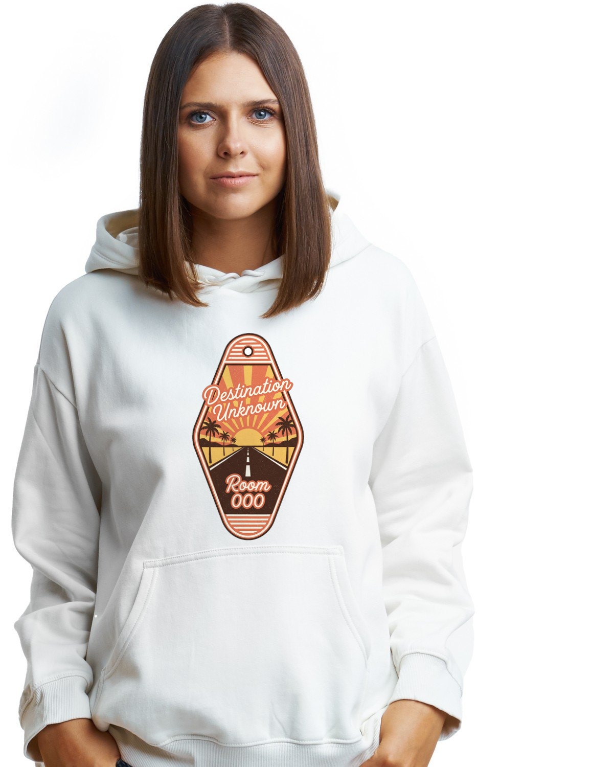 Nowhere Particular Desert Motel Key Hoodie — lifestyle photo