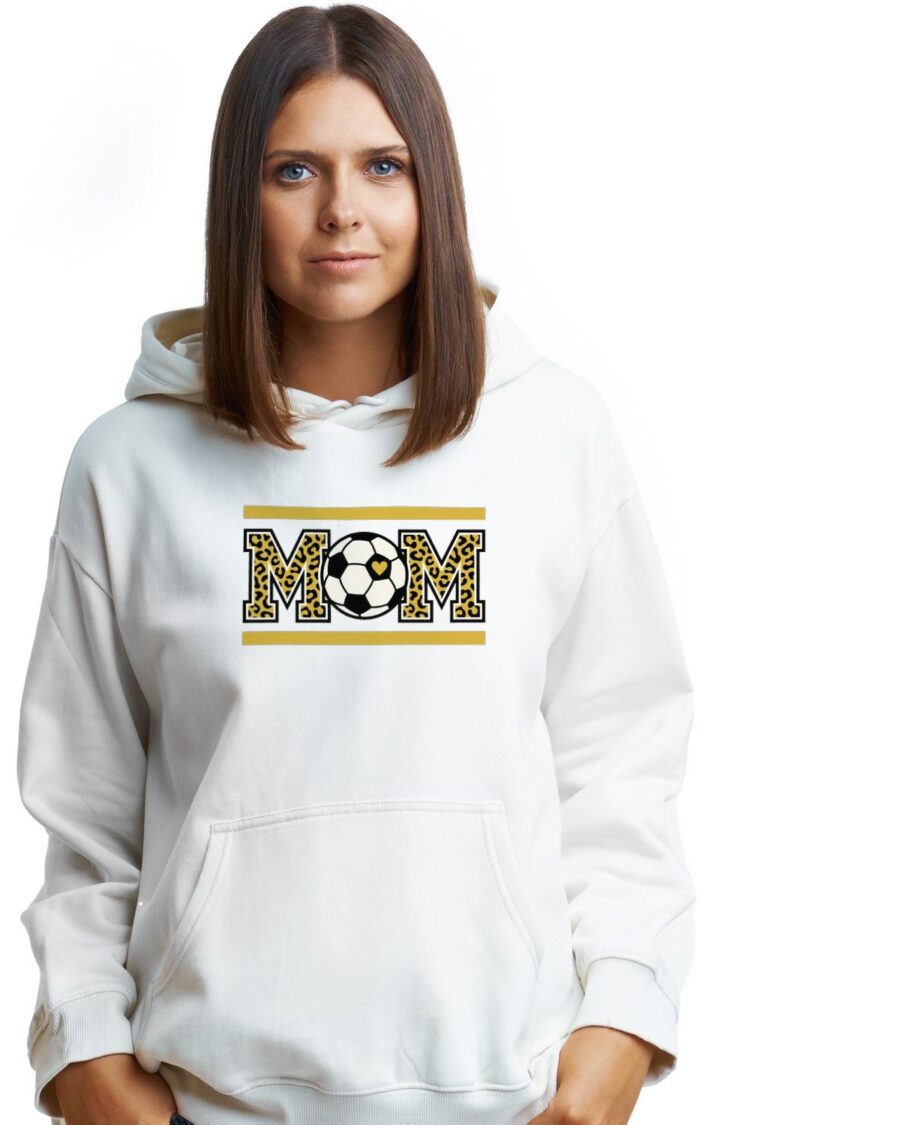 Fierce Heart Leopard Soccer Tee Hoodie — lifestyle photo