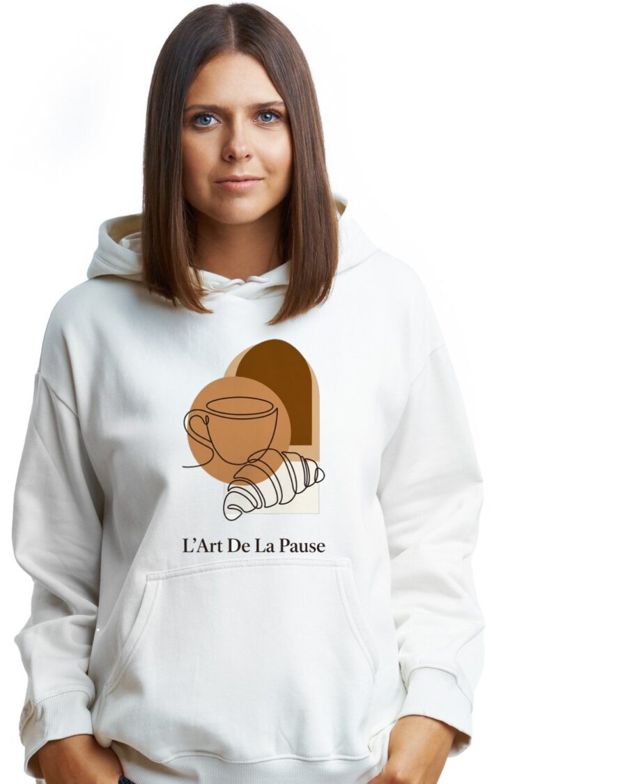 L'Art De La Pause Continuous Line Hoodie — lifestyle photo