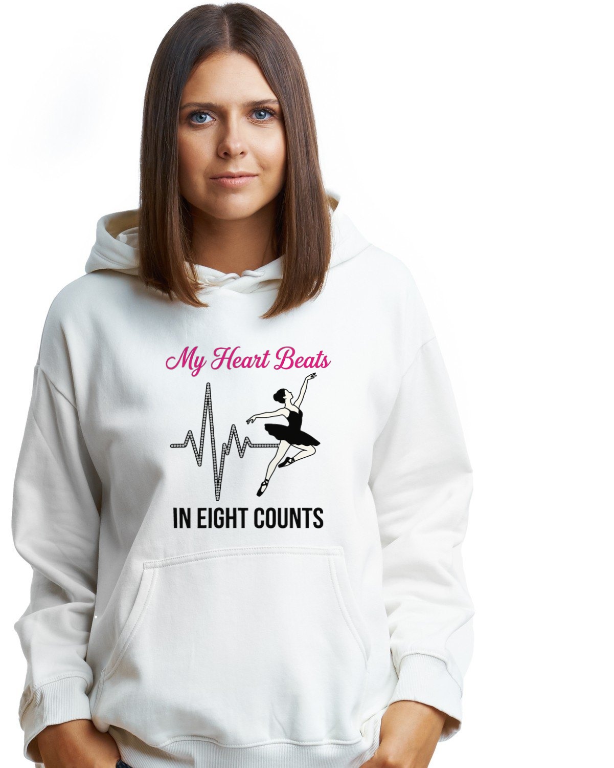 My Heart Beats In Eight Counts Hoodie — lifestyle photo