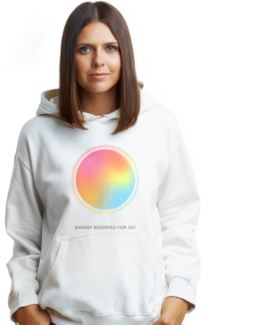 Boundary Setting Aura Gradient Chart Hoodie — lifestyle photo