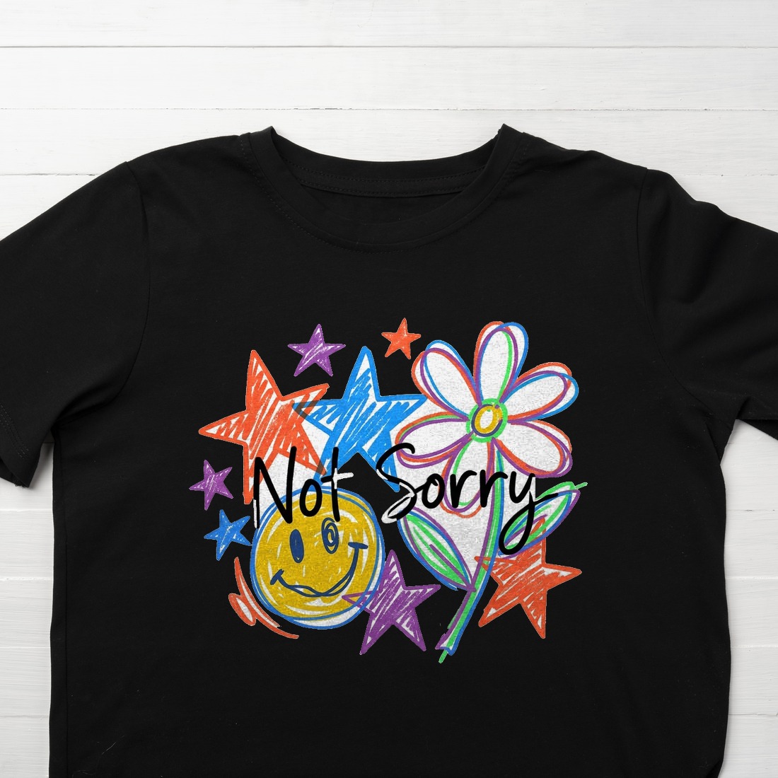 Scribble Your Own Rules Doodle Tee Kids Tee — lifestyle photo