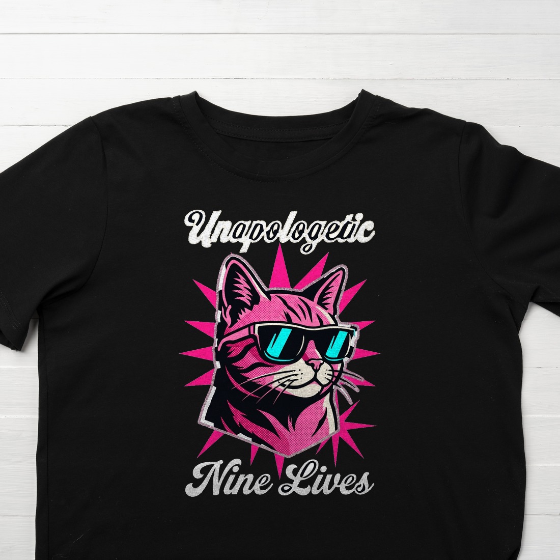 Y2K Pop Icon Rebel Feline Kids Tee — lifestyle photo