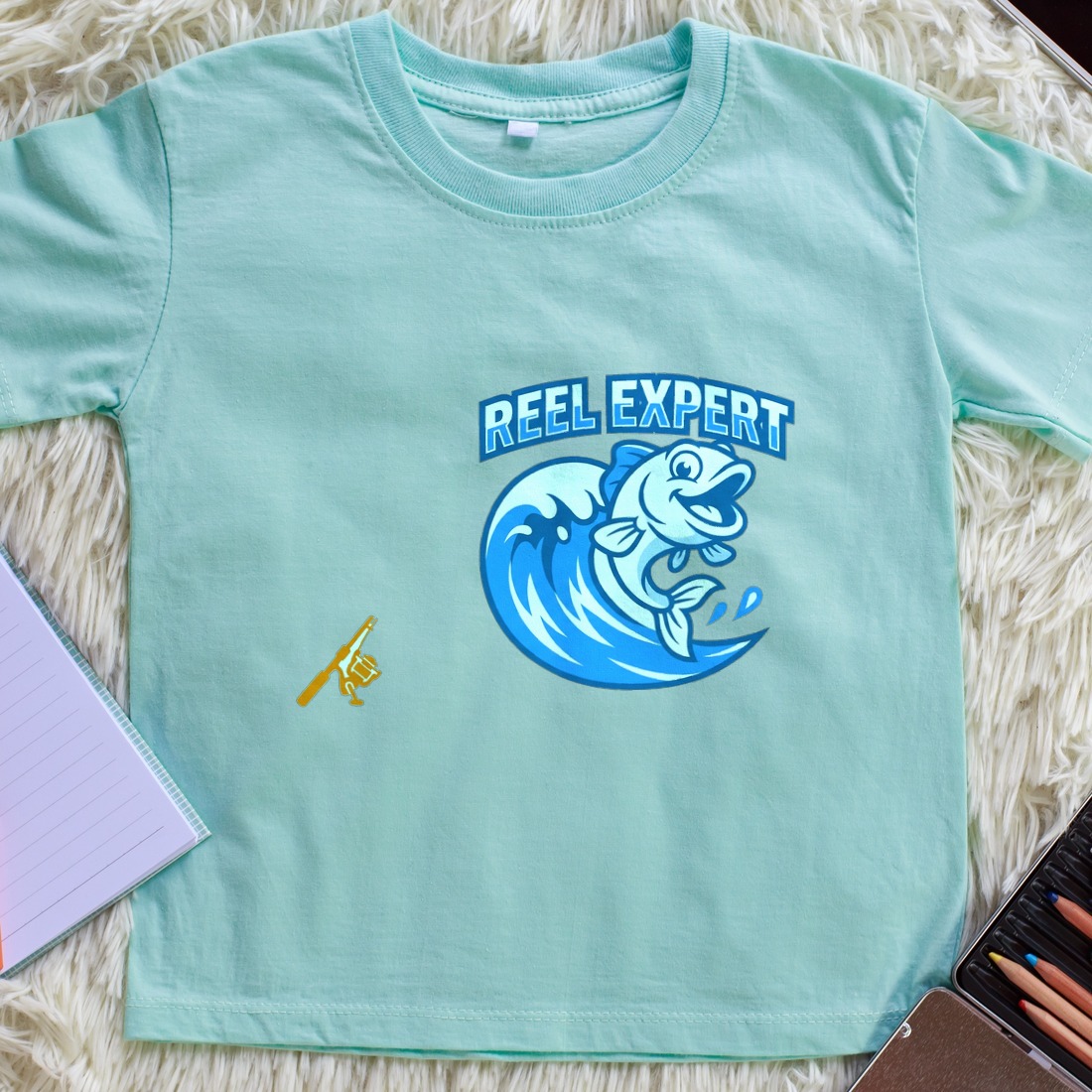 Ocean Explorer Catch Crew Kids Tee — lifestyle photo