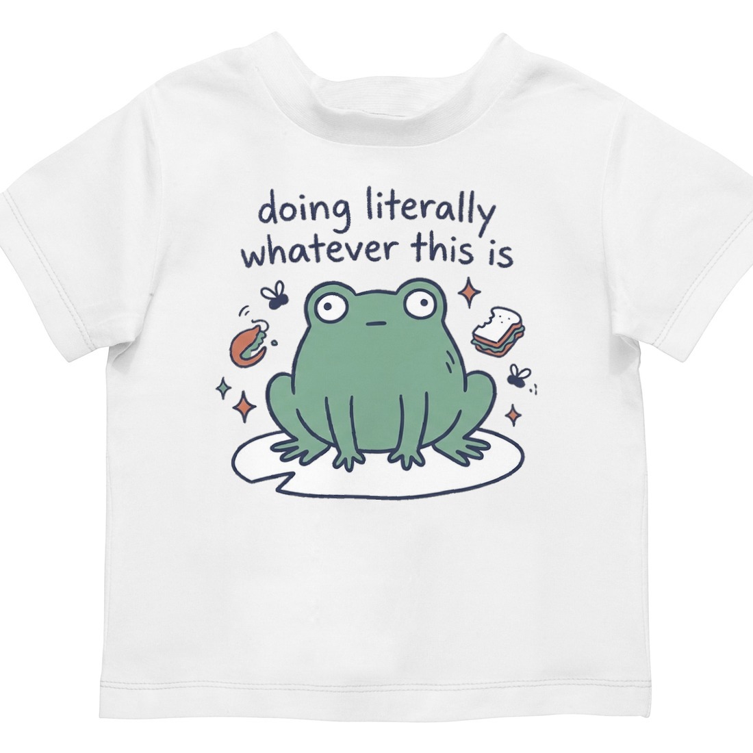 Doing Literally Whatever Blob Frog Kids Tee — lifestyle photo