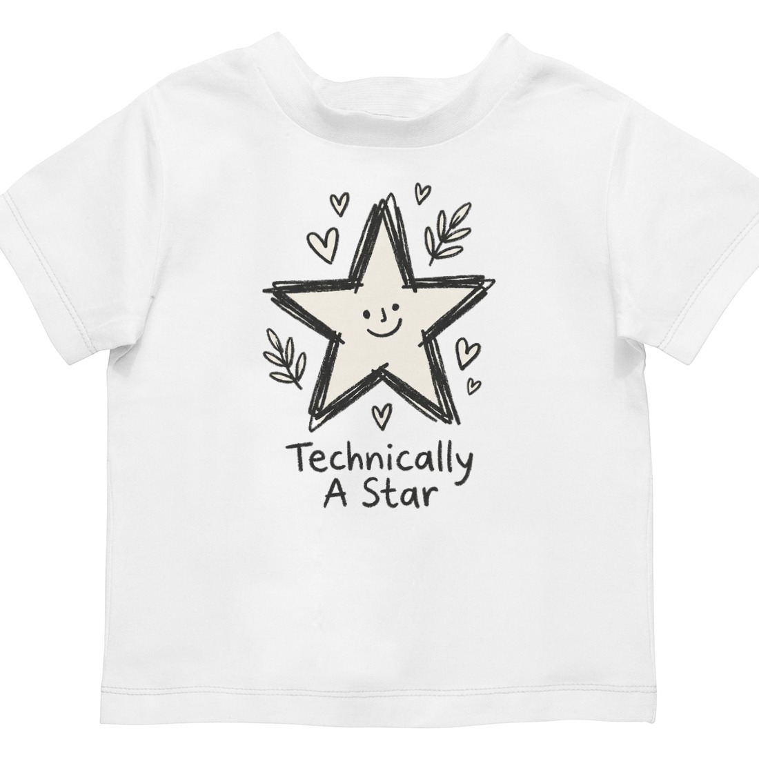 Technically A Star Wobbly Doodle Kids Tee — lifestyle photo