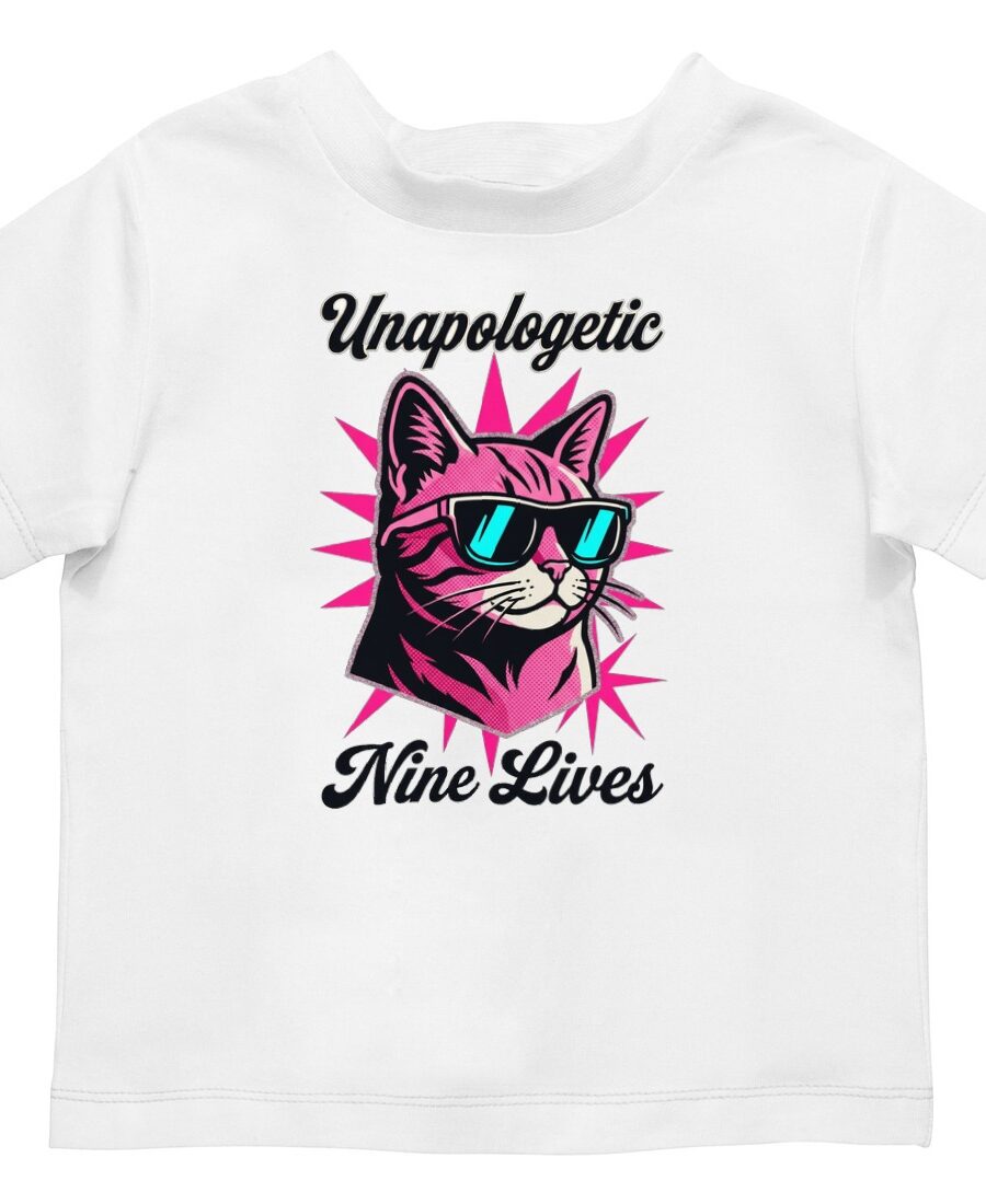 Y2K Pop Icon Rebel Feline Kids Tee — lifestyle photo