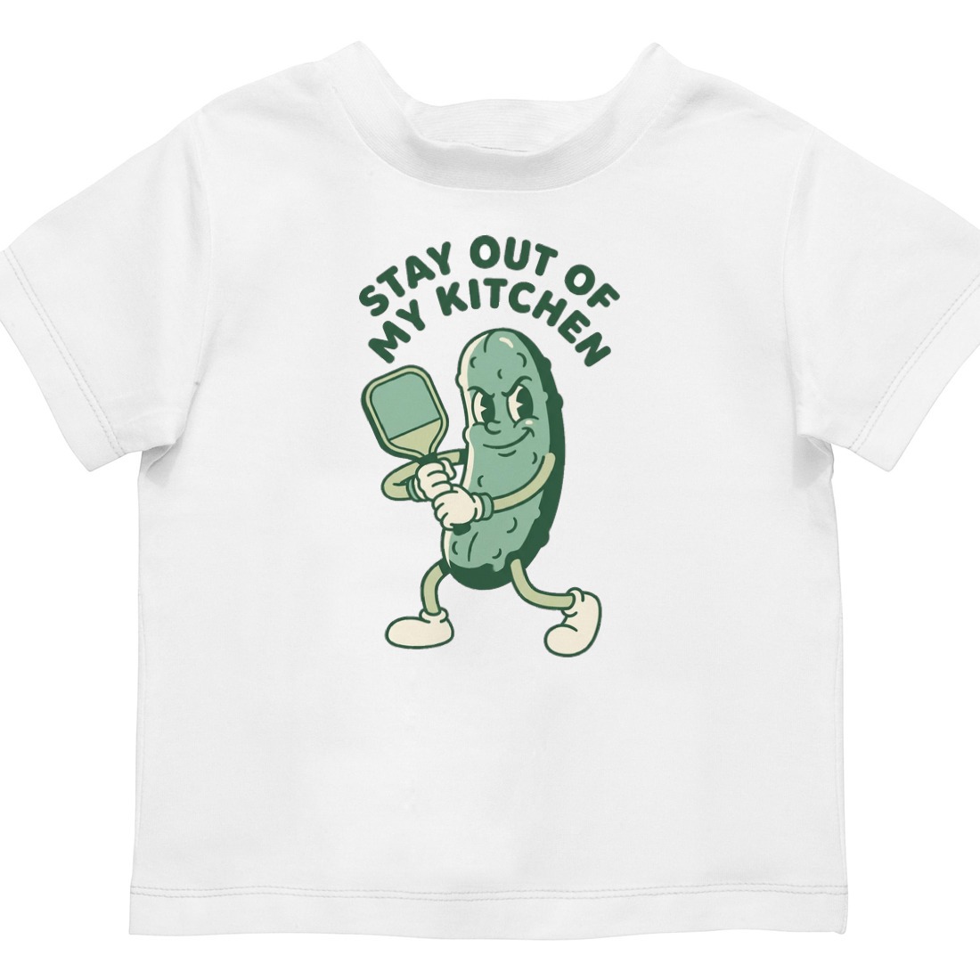 Stay Out Of My Kitchen Retro Mascot Kids Tee — lifestyle photo
