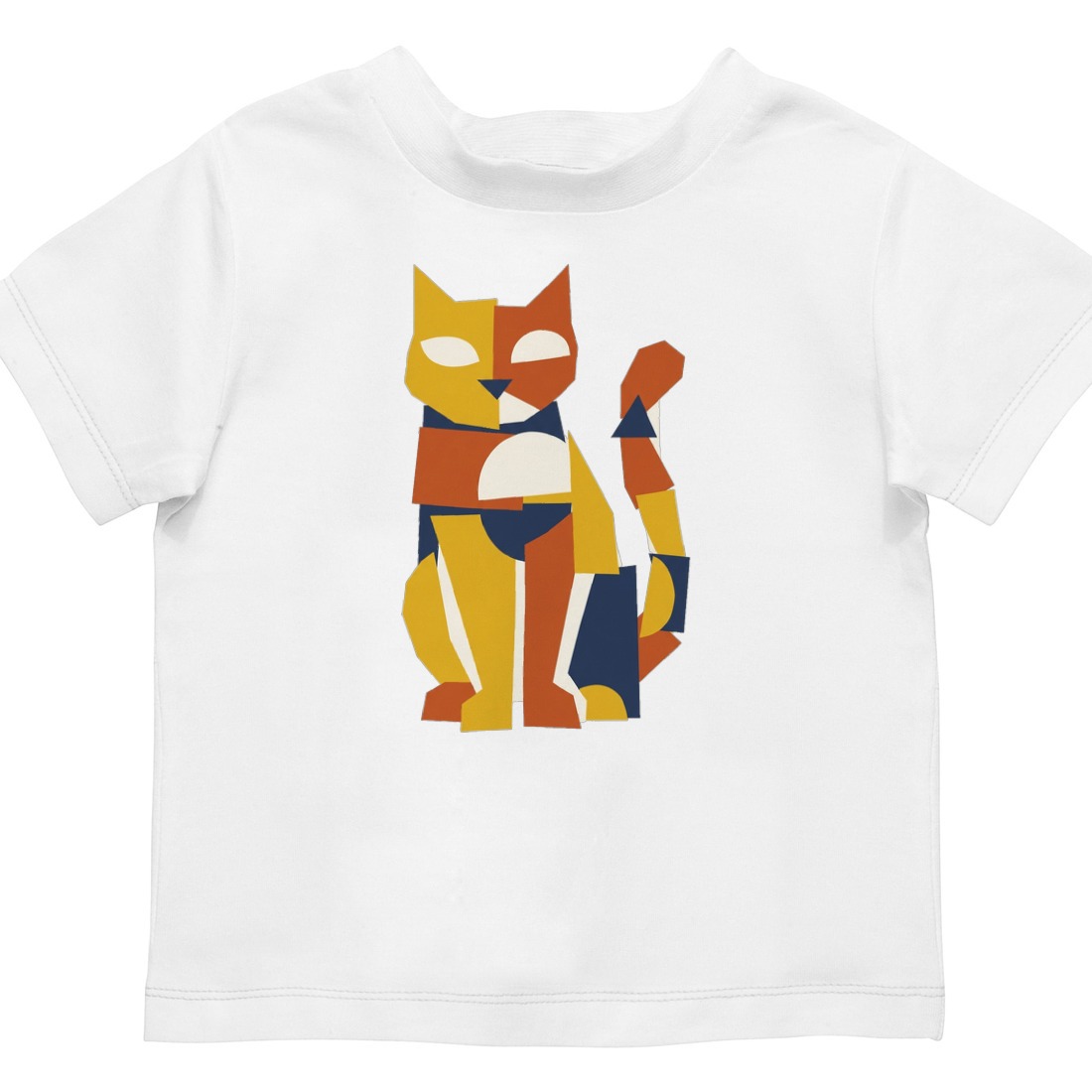 Avant-Garde Paper Cutout Feline Kids Tee — lifestyle photo