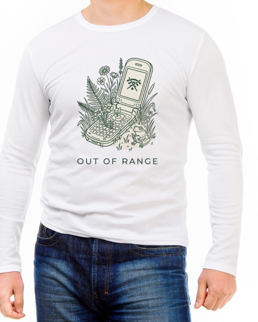 Out Of Range Overgrown Flip Phone Long Sleeve — lifestyle photo