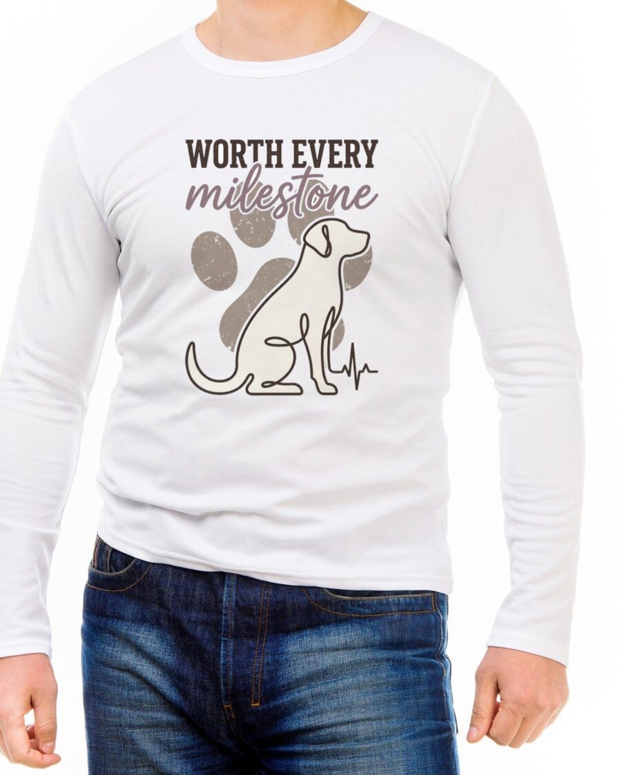 Worth Every Milestone Rescue Tee Long Sleeve — lifestyle photo