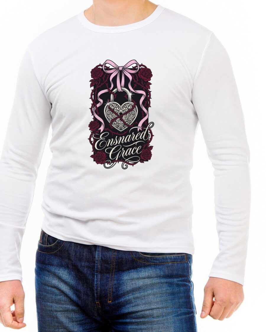Ensnared Grace Heart Lock Ribbon Long Sleeve — lifestyle photo