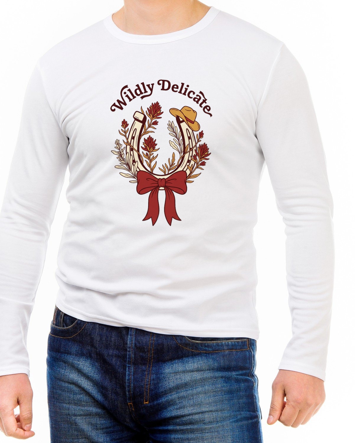 Wildly Delicate Horseshoe & Bow Long Sleeve — lifestyle photo