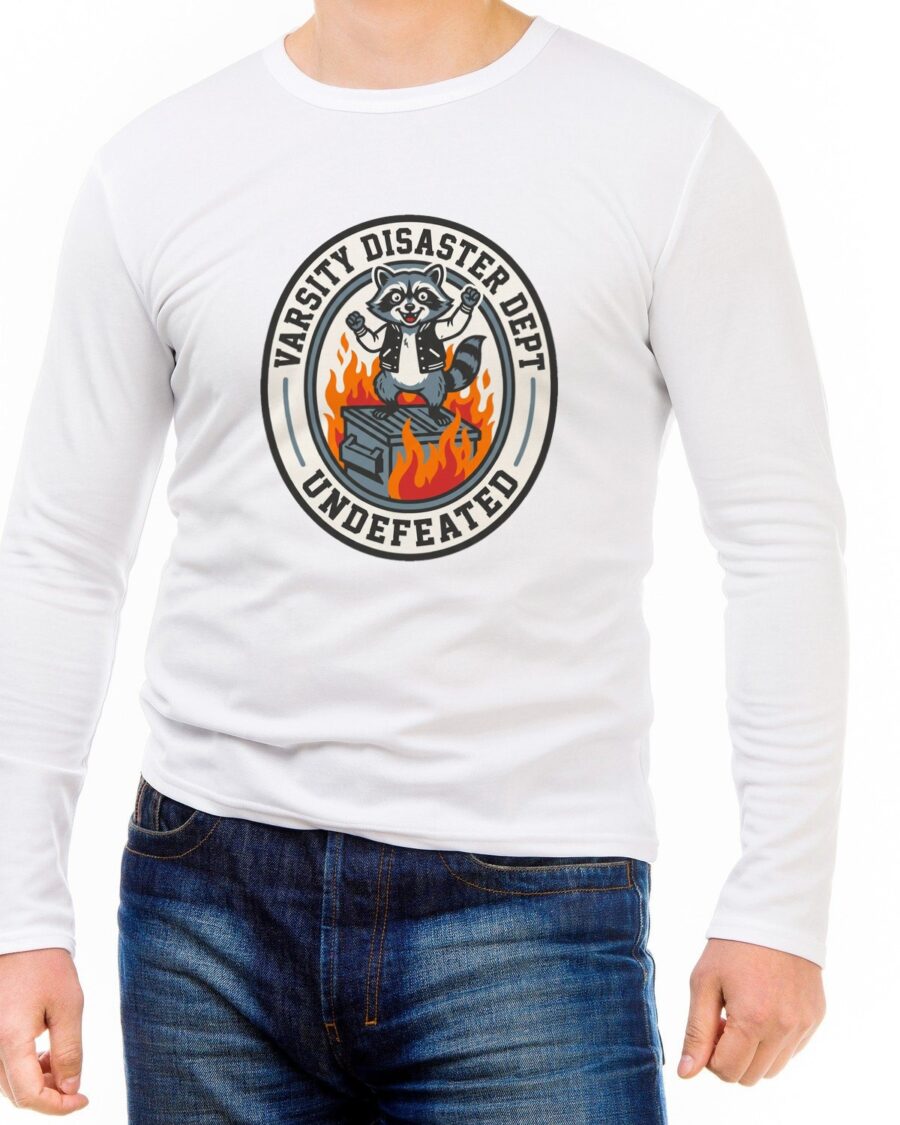 Varsity Disaster Dept Mascot Badge Long Sleeve — lifestyle photo