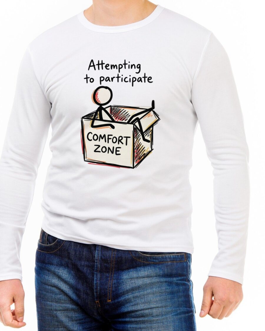 Attempting To Participate Comfort Zone Box Long Sleeve — lifestyle photo