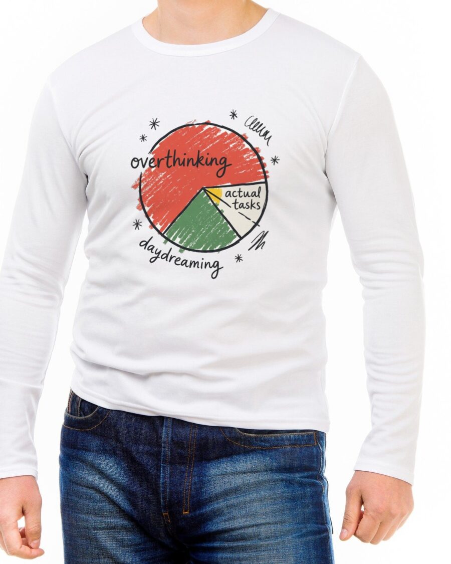 Wobbly Pie Chart Of Priorities Tee Long Sleeve — lifestyle photo