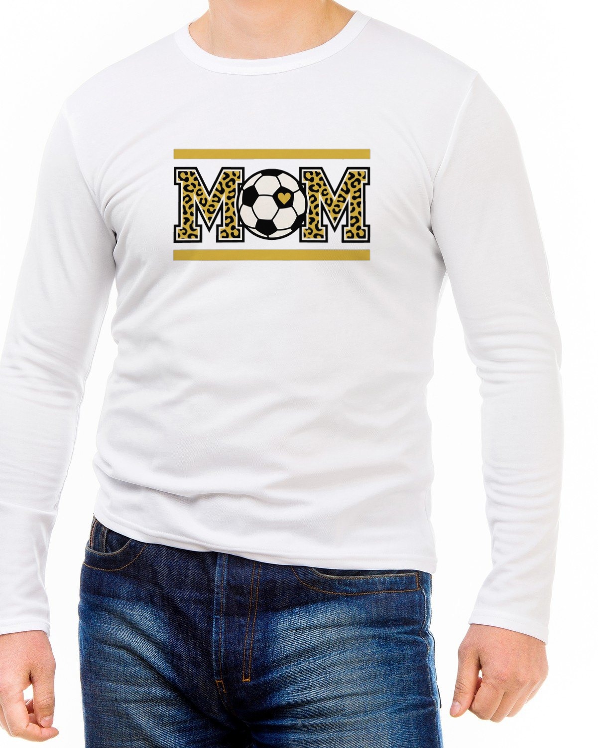 Fierce Heart Leopard Soccer Tee Long Sleeve — lifestyle photo