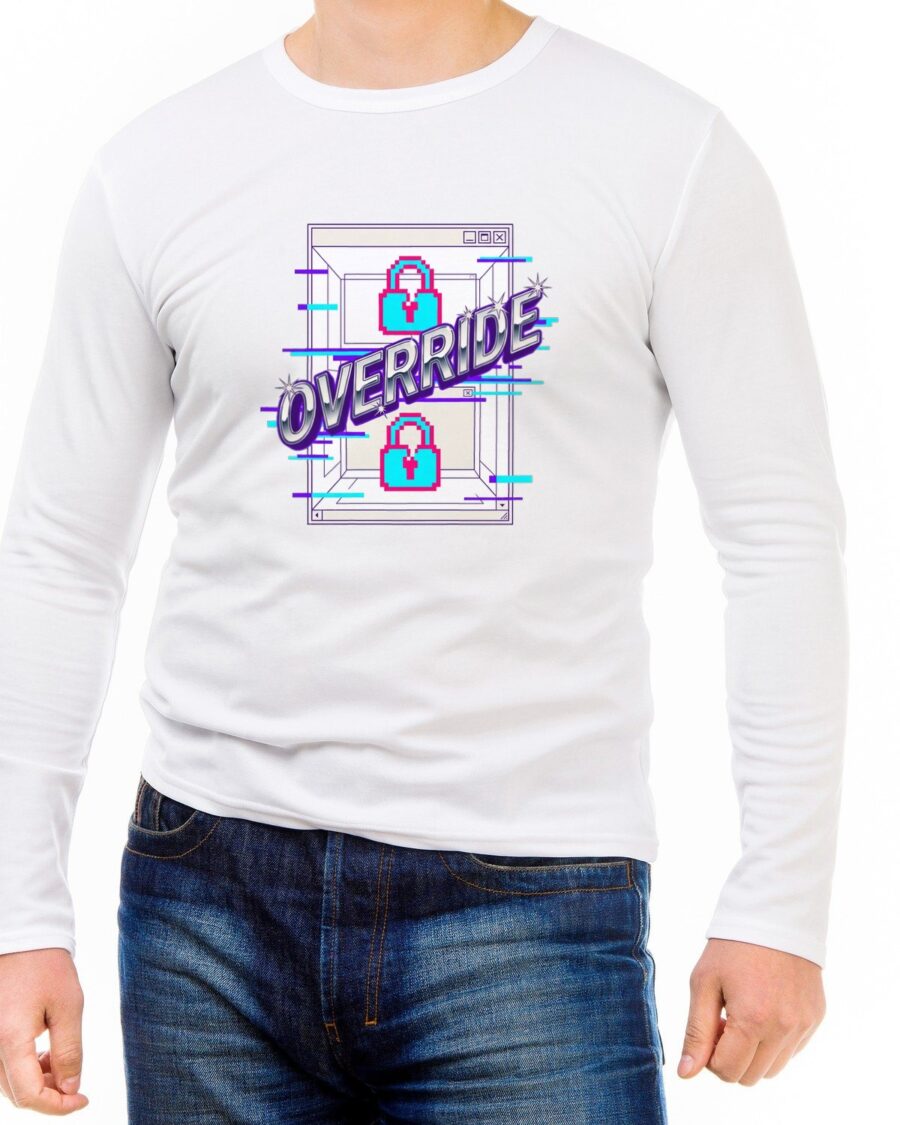 System Override Chrome Glitch Long Sleeve — lifestyle photo