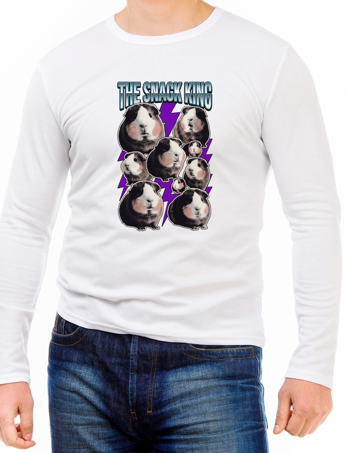 Heavyweight Snacker Guinea Pig Bootleg Long Sleeve — lifestyle photo
