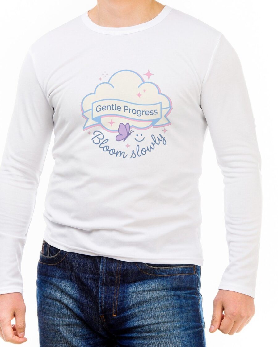Gentle Progress Butterfly Back Print Long Sleeve — lifestyle photo