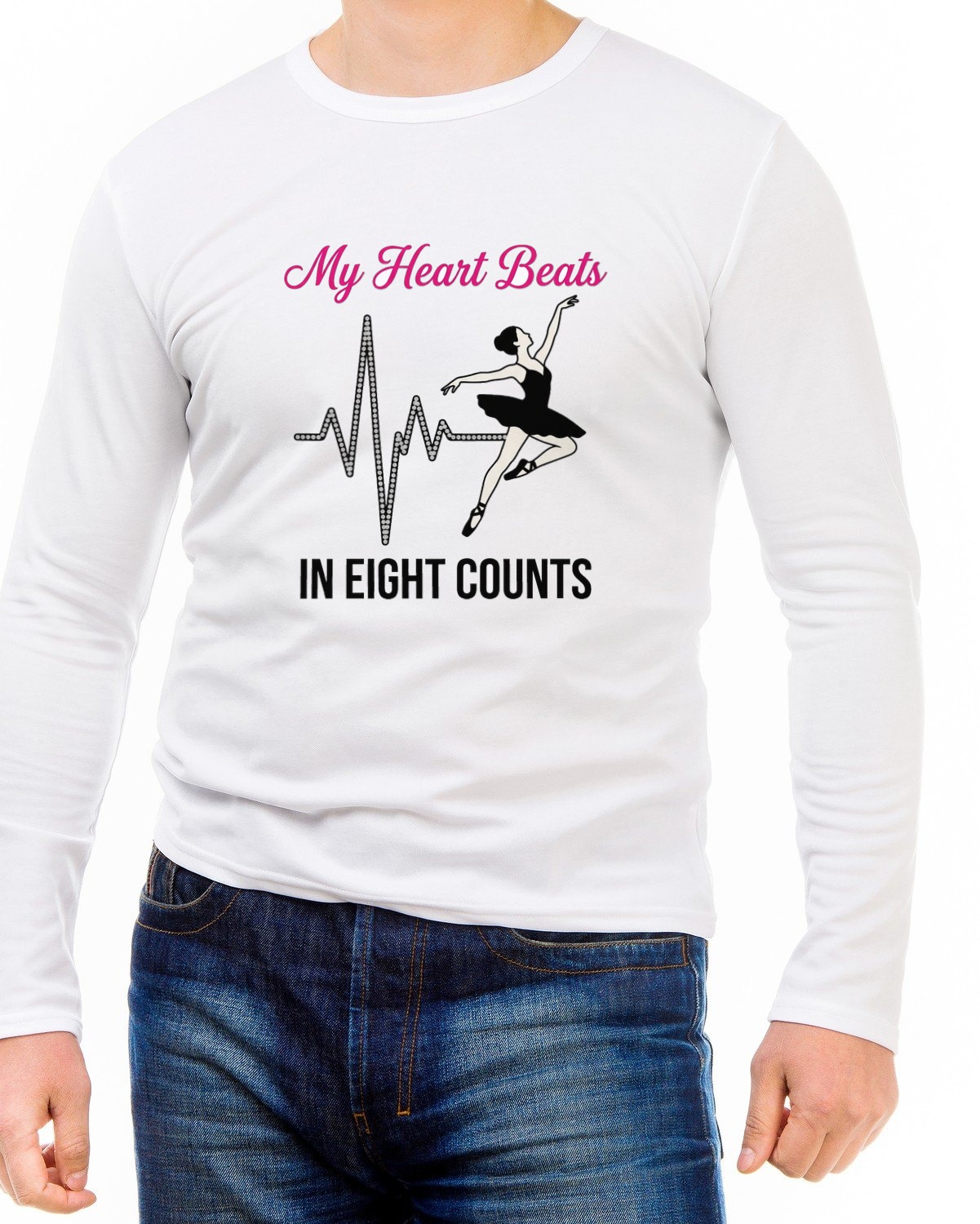 My Heart Beats In Eight Counts Long Sleeve — lifestyle photo