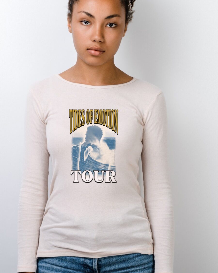 Tides Of Emotion Bootleg Collage Tee Long Sleeve — lifestyle photo