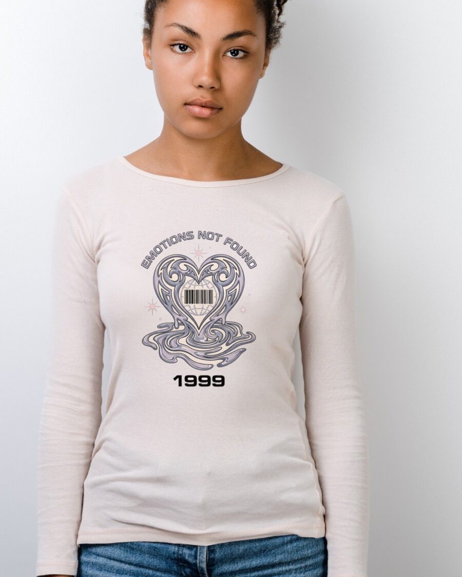 Digital Apathy Chrome Tribal Heart Long Sleeve — lifestyle photo