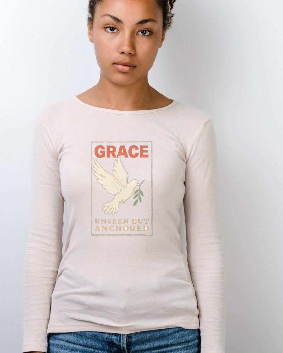Unseen Grace Minimalist Dove Streetwear Long Sleeve — lifestyle photo