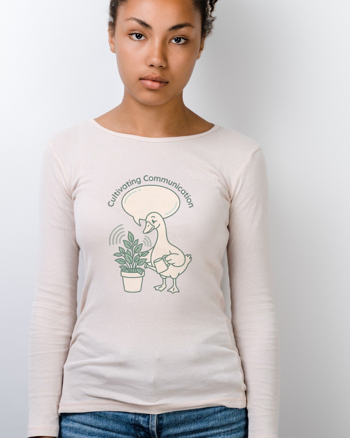 Cultivating Communication SLP Goose Long Sleeve — lifestyle photo