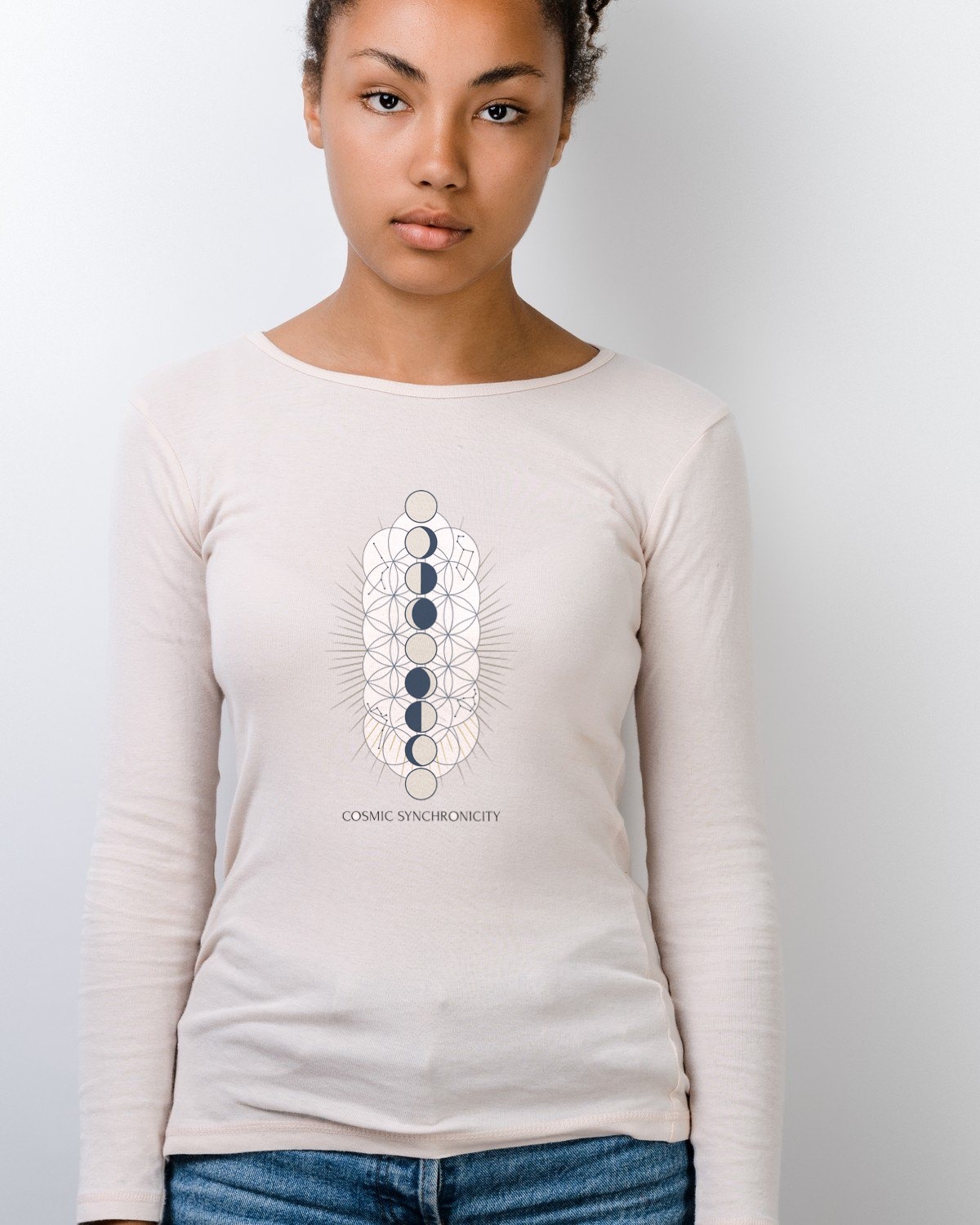Lunar Alignment Sacred Tarot Frame Long Sleeve — lifestyle photo