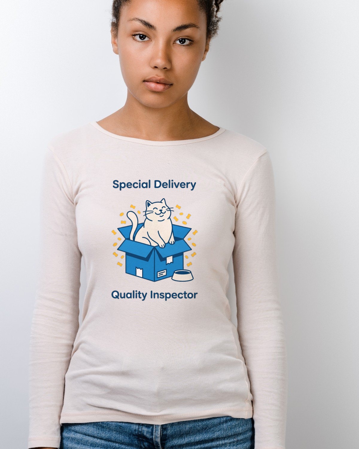 Special Delivery Quality Inspector Long Sleeve — lifestyle photo