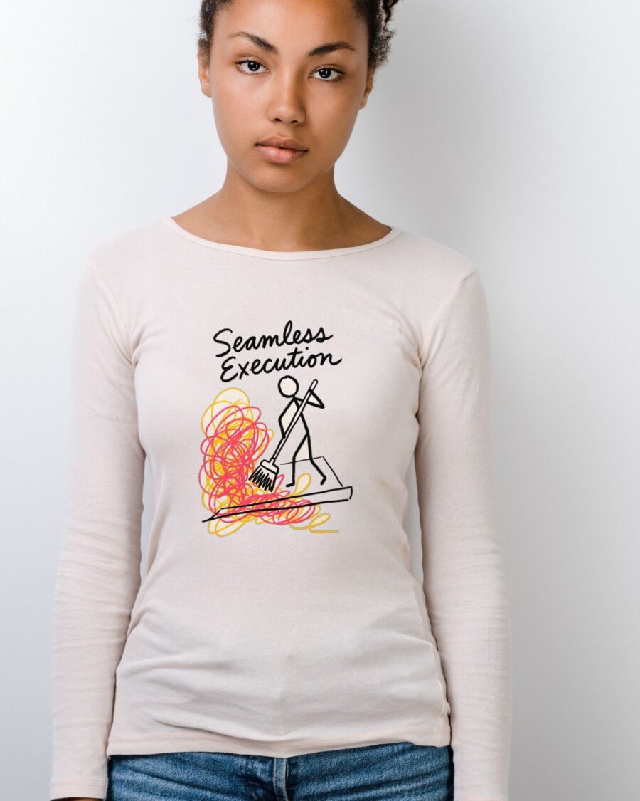Seamless Execution Crayon Scribble Long Sleeve — lifestyle photo