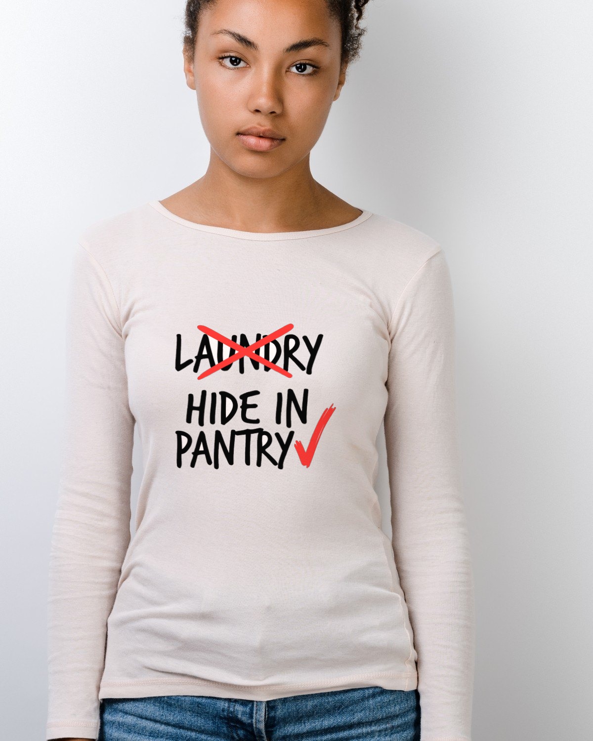 Chaotic Pantry Hiding Agenda Long Sleeve — lifestyle photo